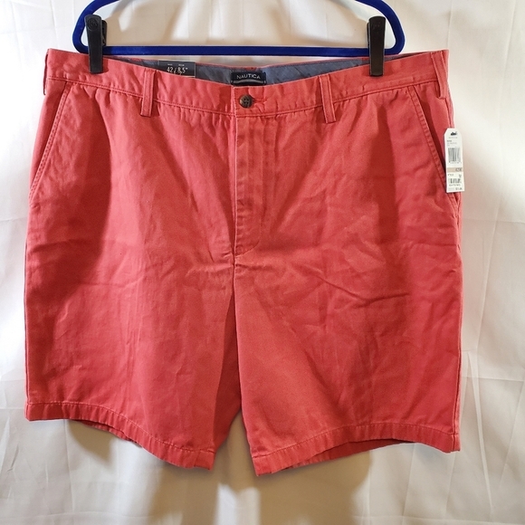 Nautica Men's Sailor Red Flat Front Classic Fit Deck Shorts 42W NWT - Picture 1 of 9